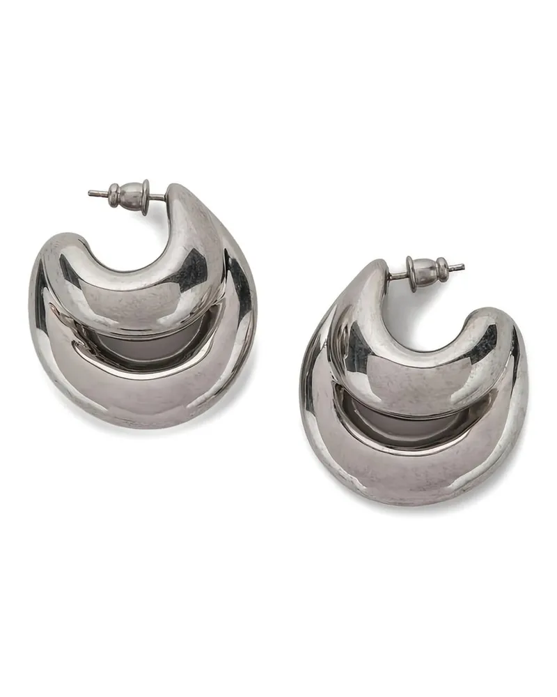 PANCONESI Double Blow up Earrings Silber