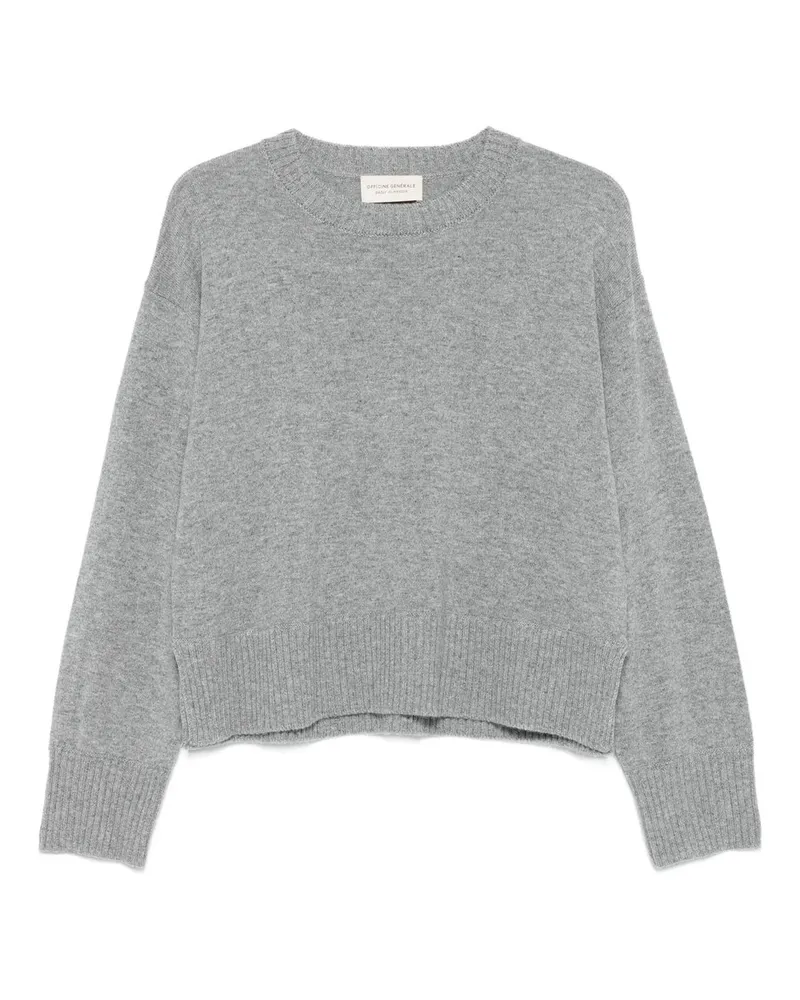 Officine Generale Nicky Cashmere Crewneck Grau