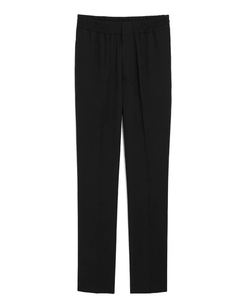 AMI Paris Elasticated Waist Trousers Schwarz