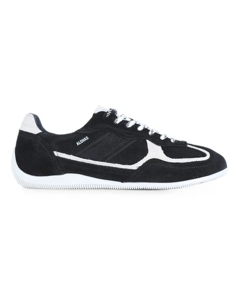 Alohas Tb.91 Suede Black Leather Sneakers Schwarz