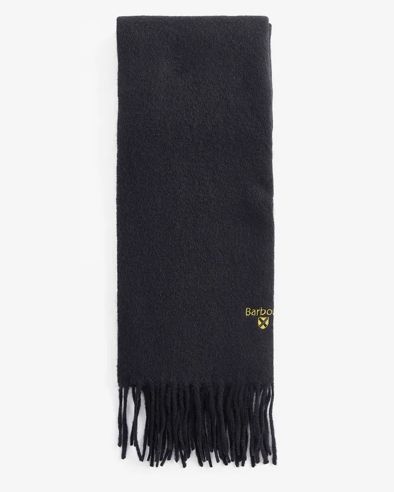 Barbour Plain Lambswool Scarf Schwarz