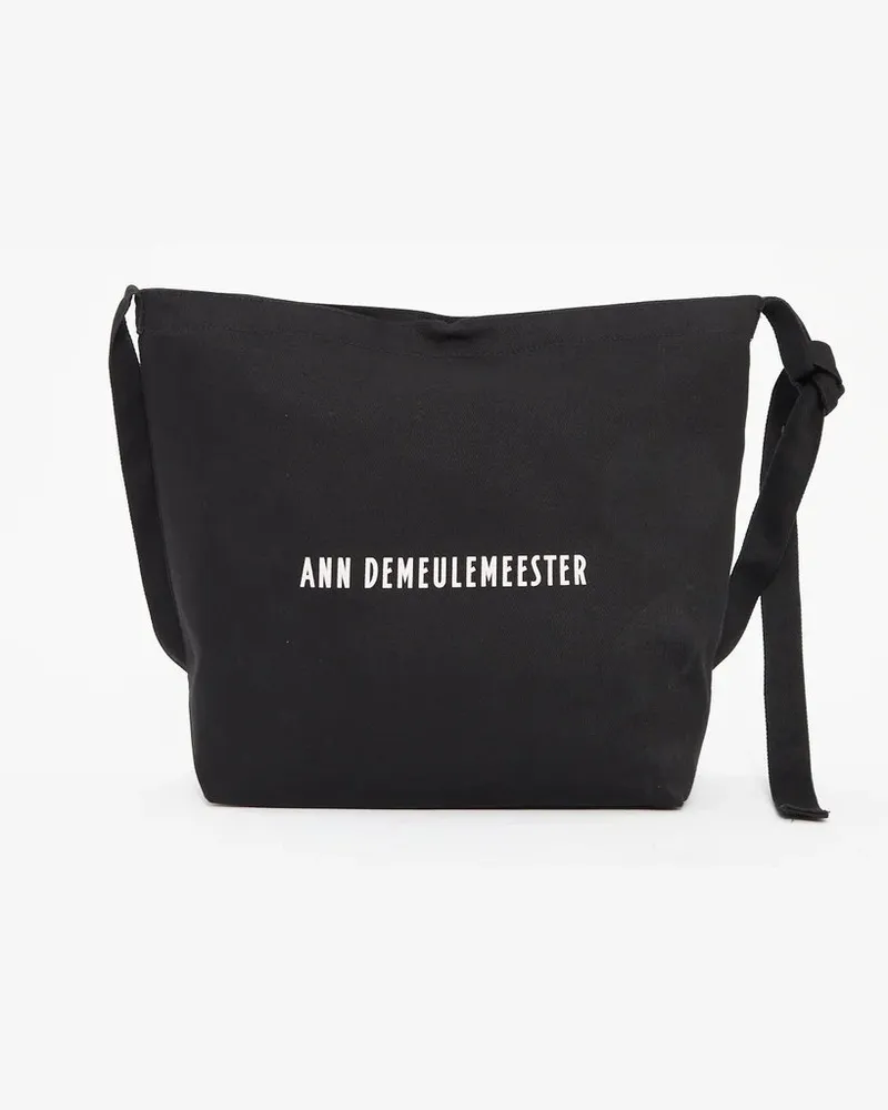Ann Demeulemeester ad Medium Shoulder Bag With Adjustable Strap Schwarz