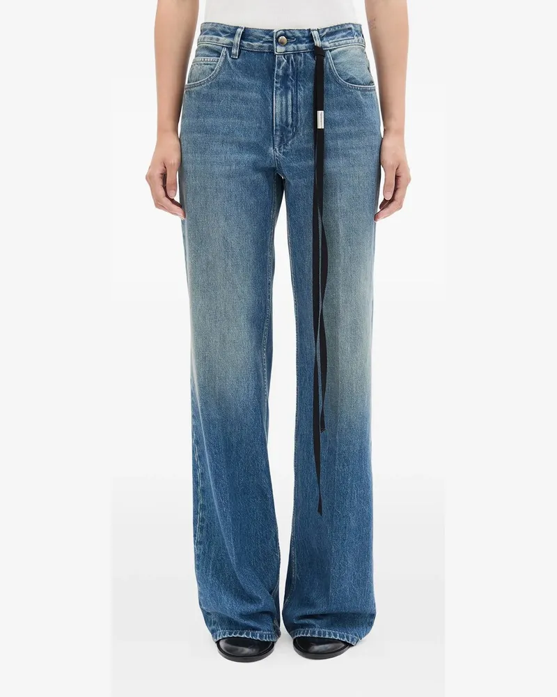 Ann Demeulemeester Vive 5 Pockets Straight Leg Trousers Blau