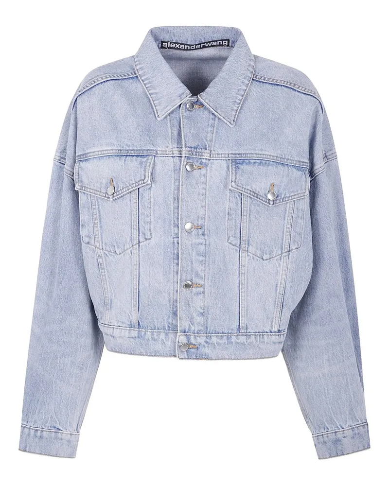 Alexander Wang Clip Trucker Jacket Blau