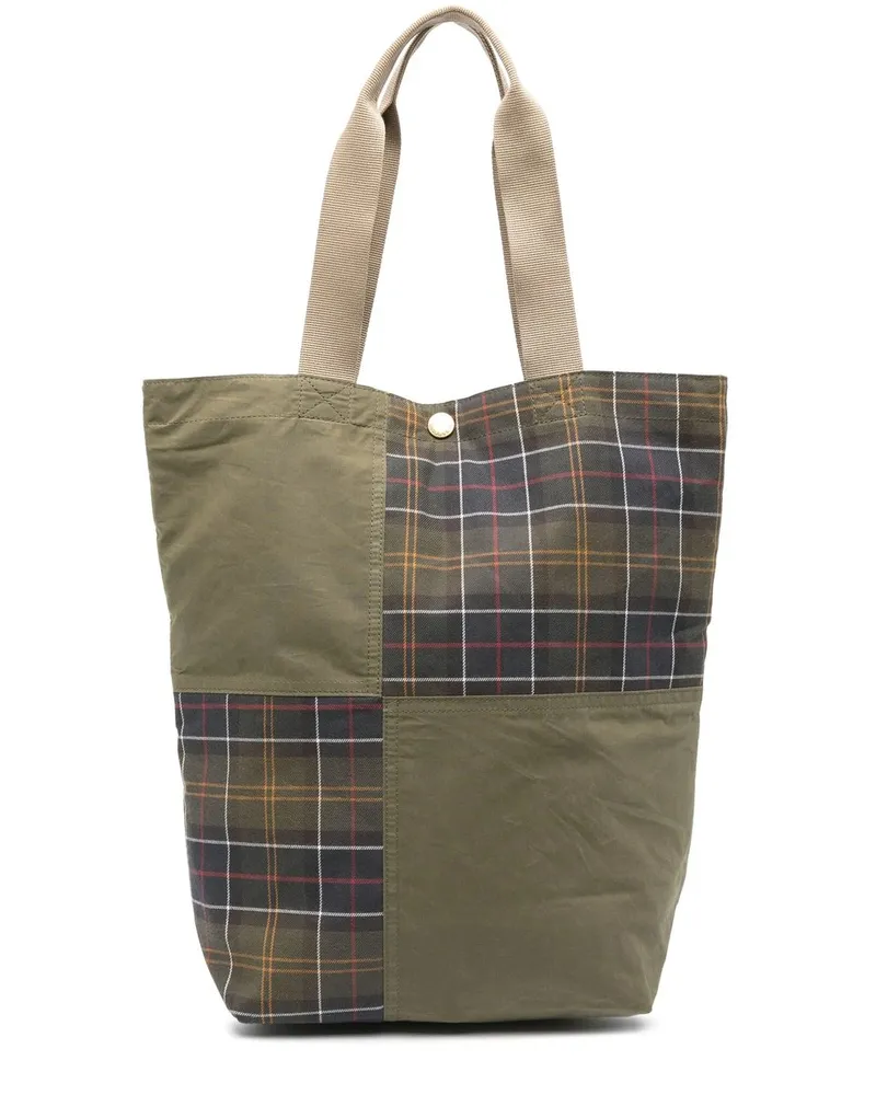 Barbour Transport Patchwork Tote Bag Grün