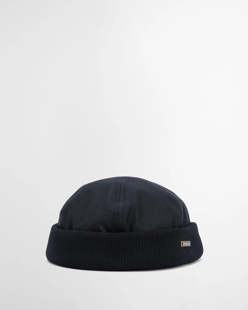 Barbour Oakmoor Wax Docker Hat Schwarz