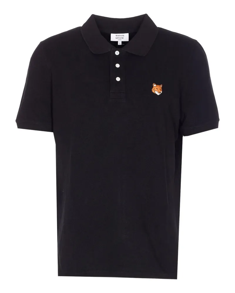 Kitsuné Fox Head Regular Polo Schwarz