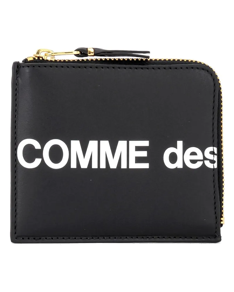 Comme des Garçons Große Logo-Geldbörse Schwarz