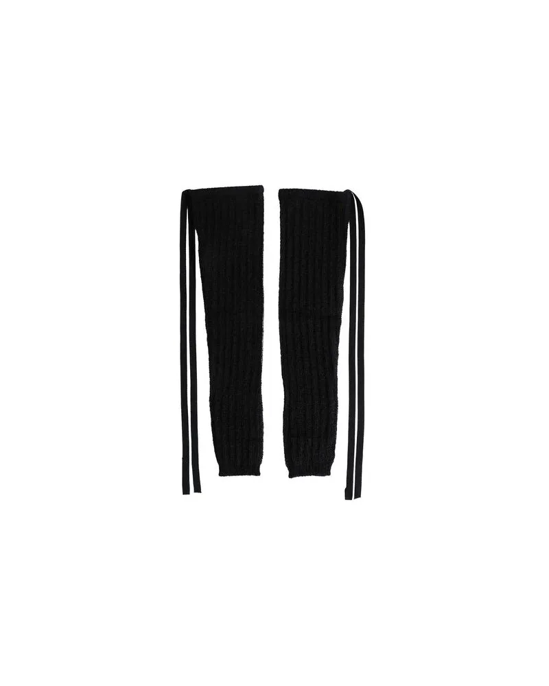 Ann Demeulemeester Mea Knitted Gauntlets (pair) Brushed Mohair Silk k Schwarz