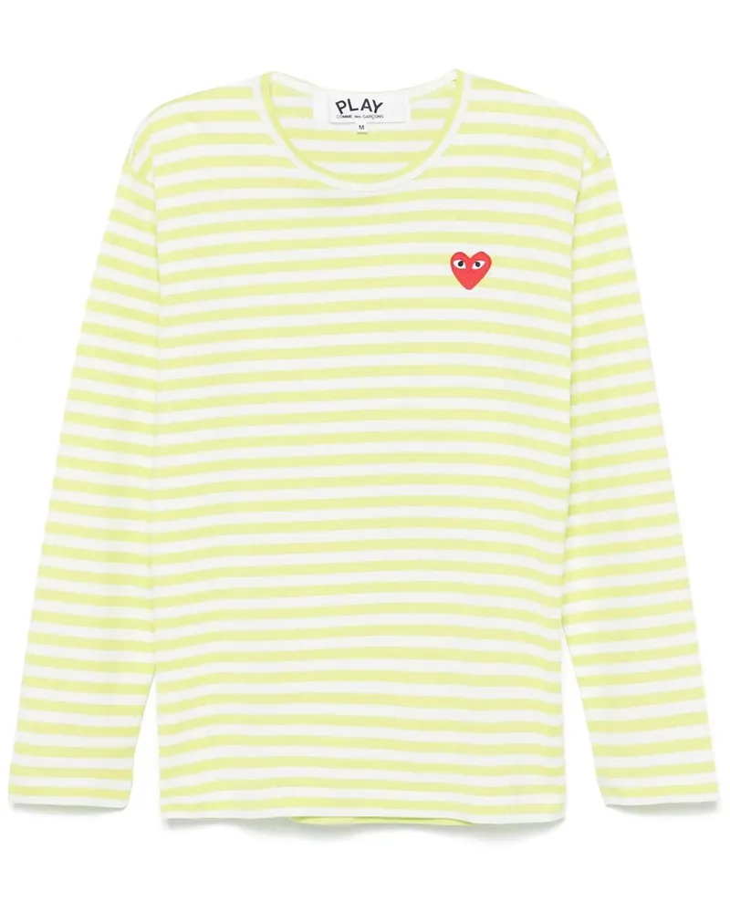Comme des Garçons u T-shirt Red Emblem Knit Gelb