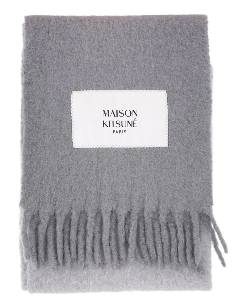 Kitsuné Alpaca Gradient Scarf Grau