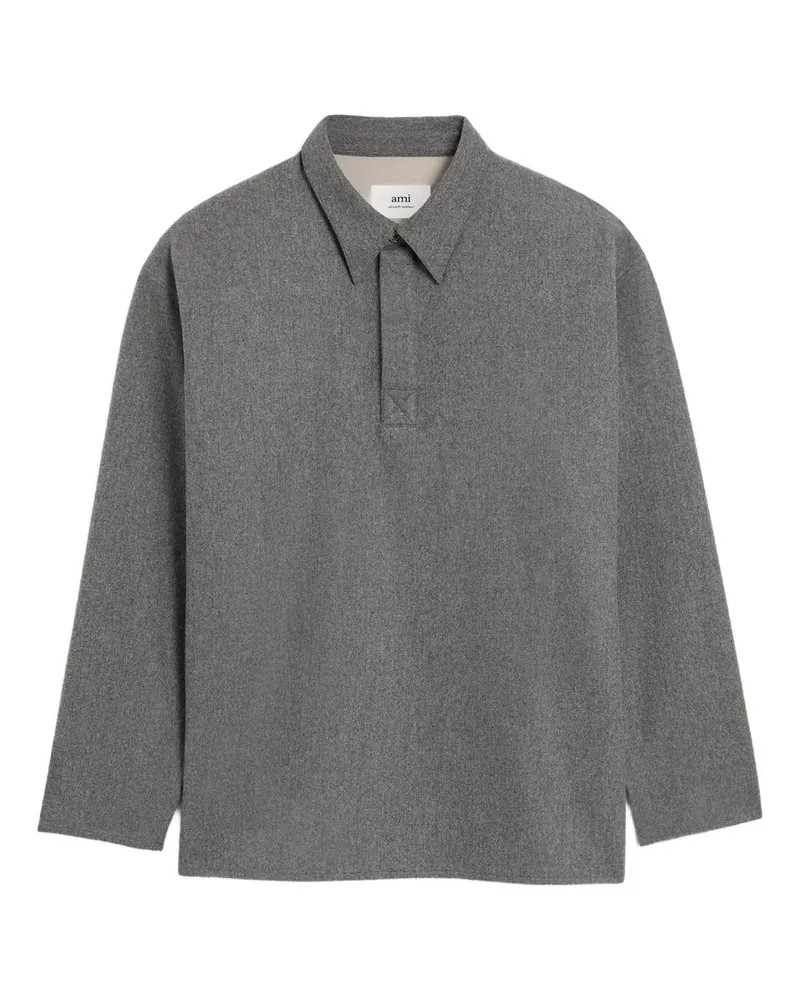 AMI Paris Polo Shirt Grau