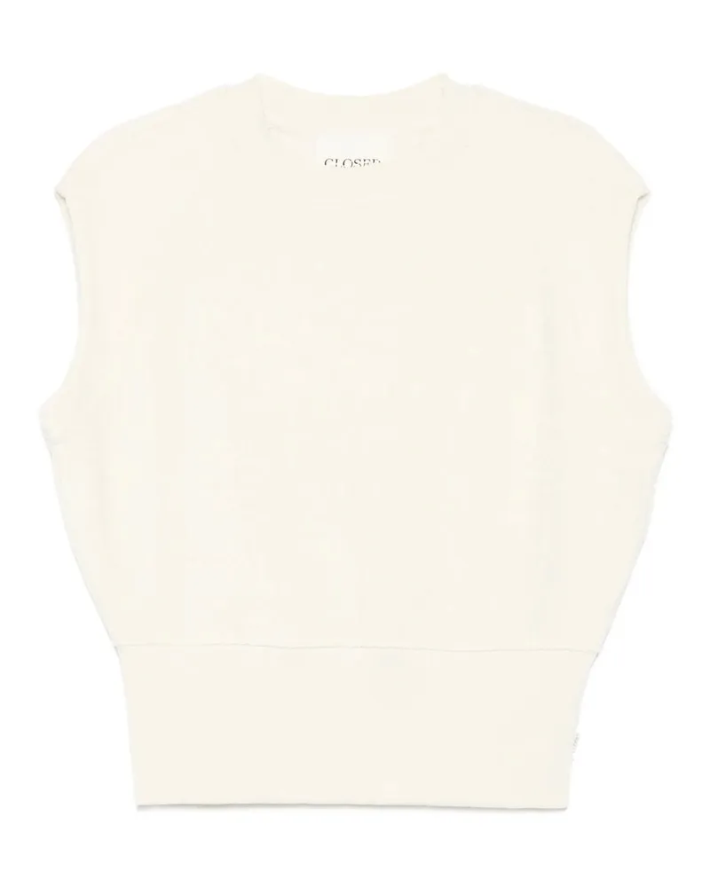 Closed Waisted Crewneck Beige
