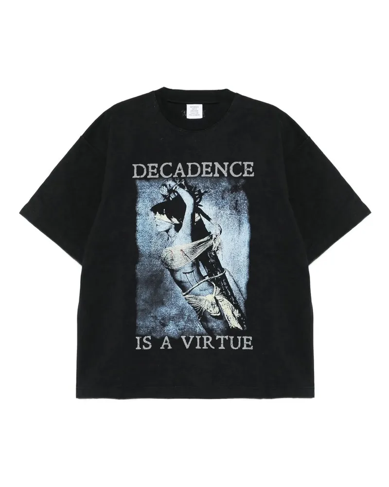 VETEMENTS Cof Decadence Melatized t Shirt Schwarz