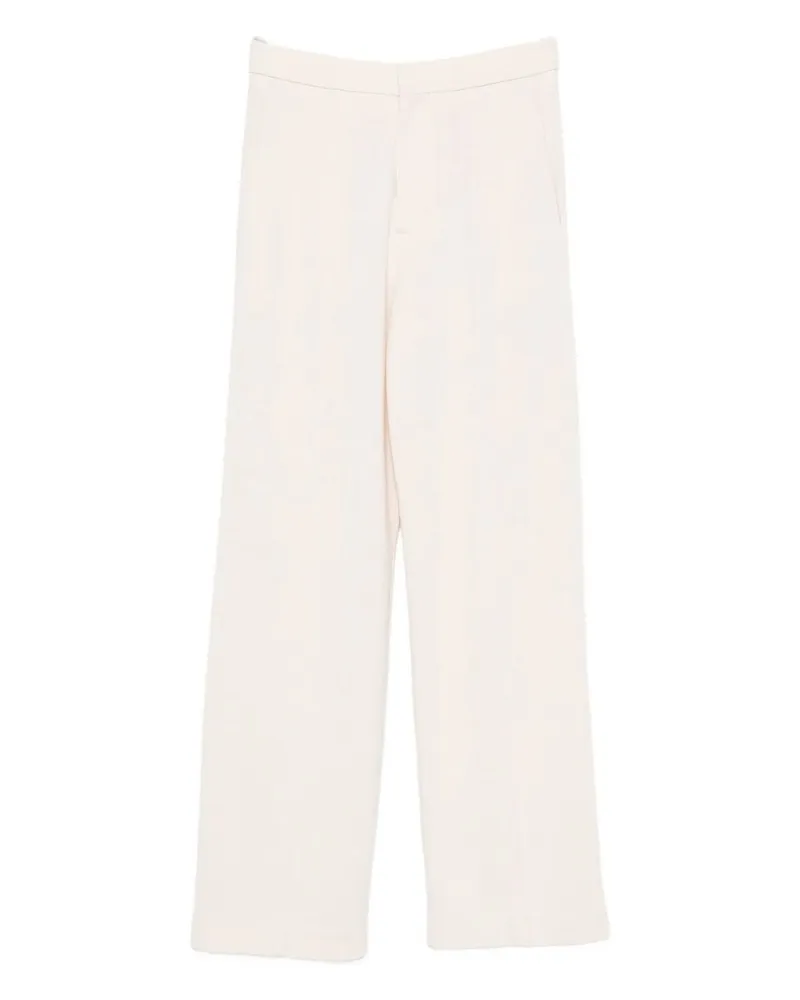 forte_forte Wool High Waist Pants Weiß