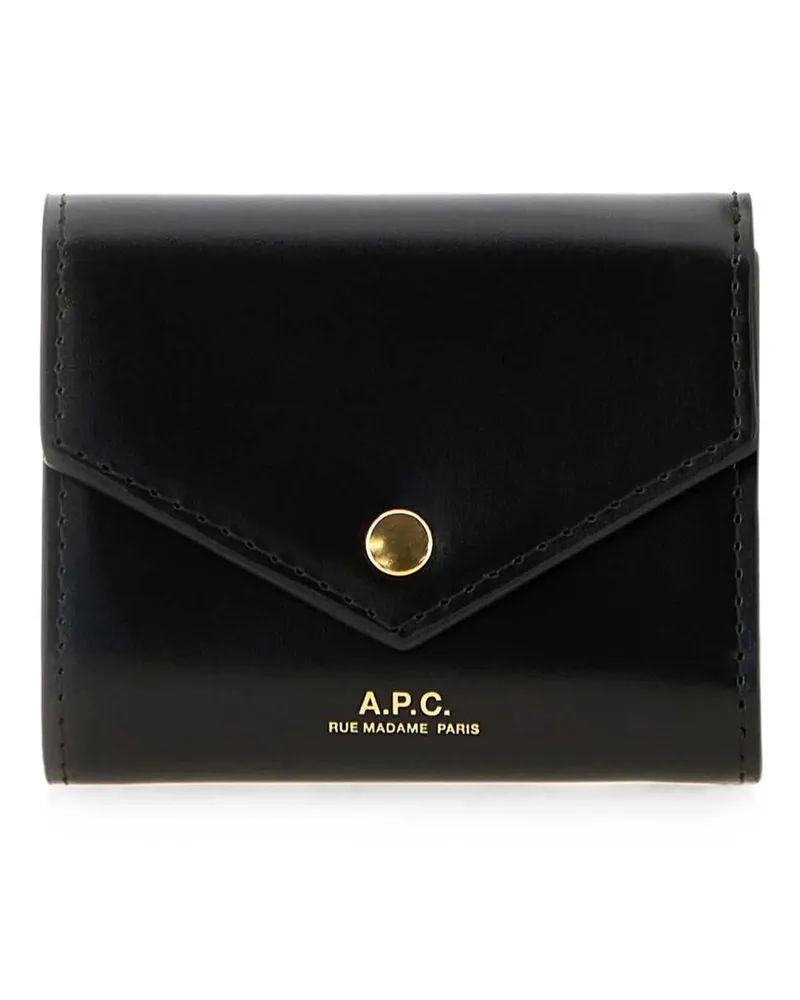 A.P.C. Porte-monnaie Enveloppe Schwarz