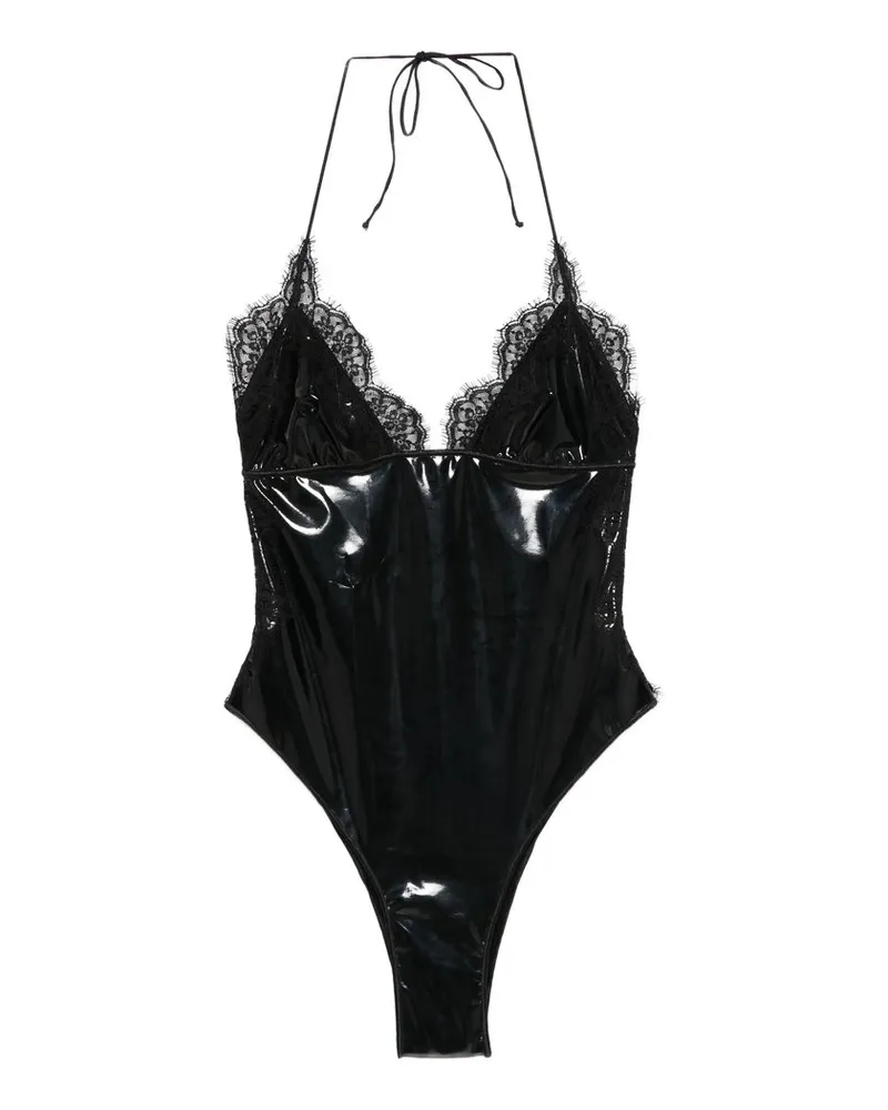 Oséree Travaille Latex Maillot Schwarz