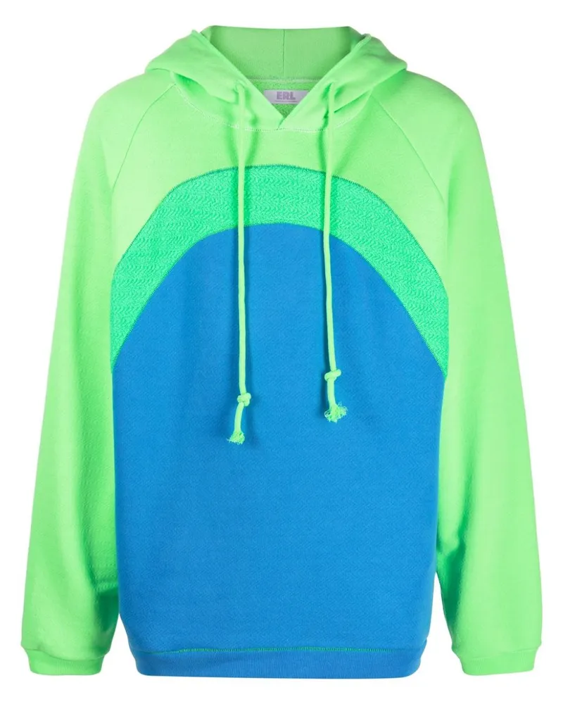 ERL Unisex Rainbow Hoodie Strick 07t023 Blau