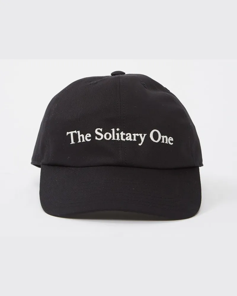 Ann Demeulemeester Tem Baseball Cap With "the Solitary One" Embroidery Schwarz