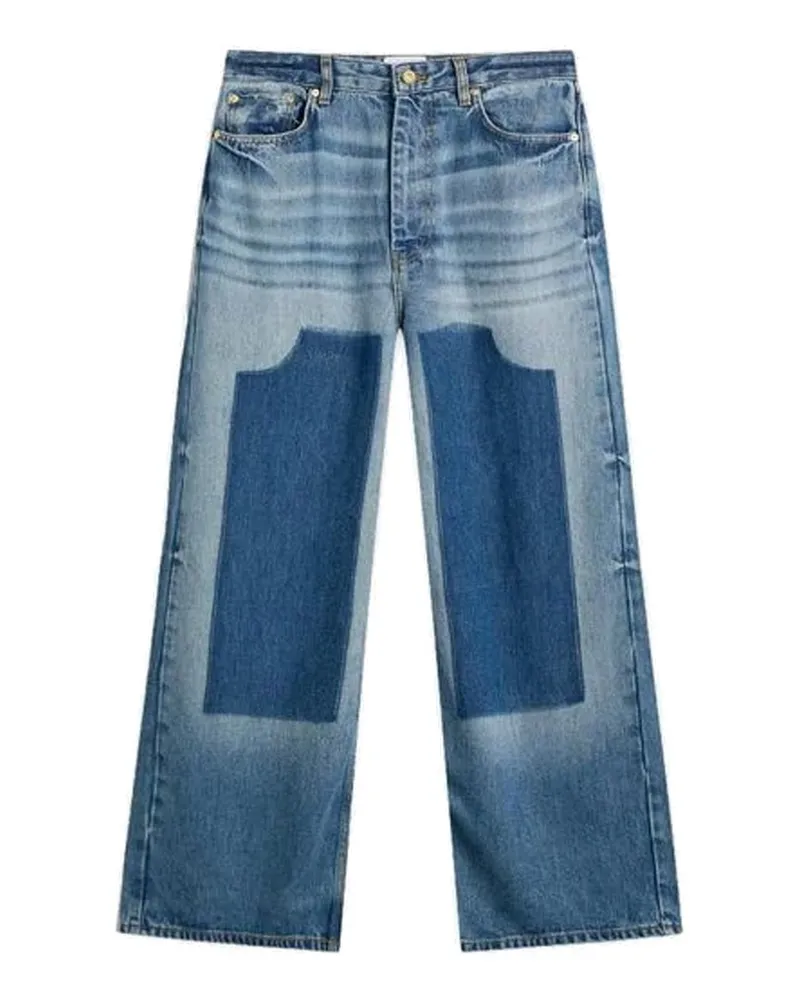 Ganni Light Weight Denim Baggy Jeans Blau