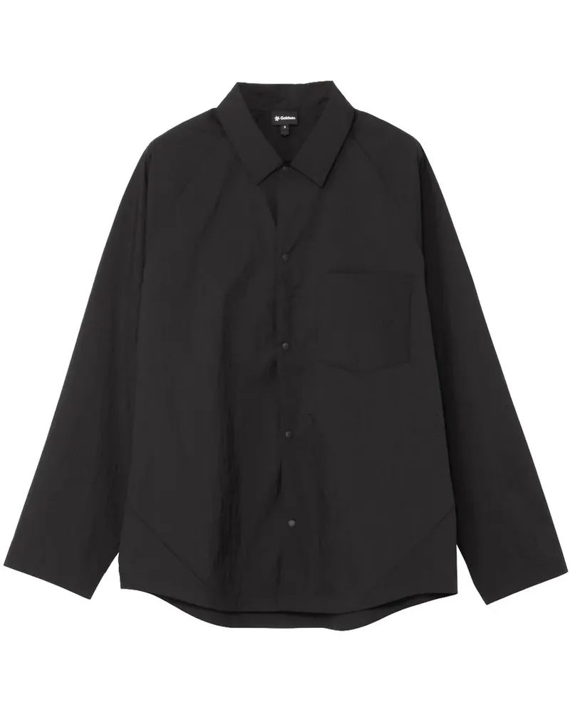 Goldwin Sheer Nylon Wind Shirt Gl56140 Schwarz