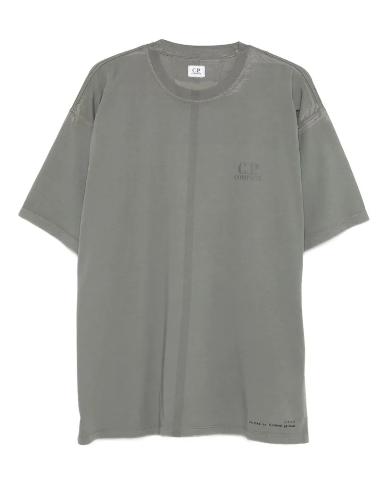 C.P. Company Tshirts Short Sleeve in Jersey 24/1 Printed Grau