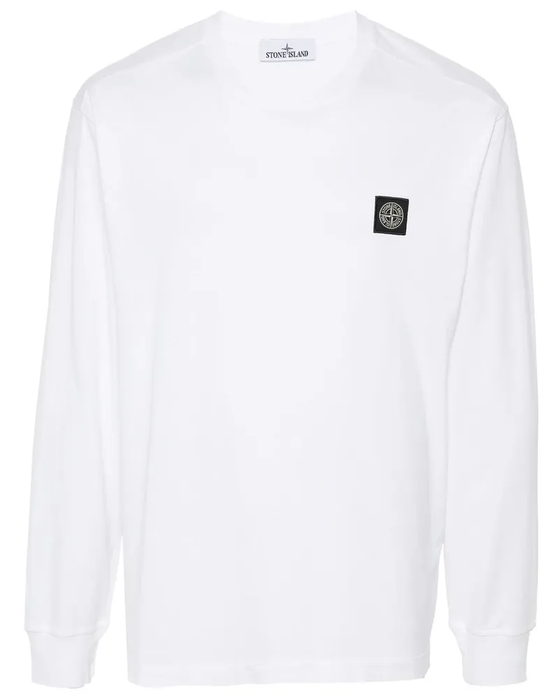 Stone Island T-shirt M/lunga Weiß
