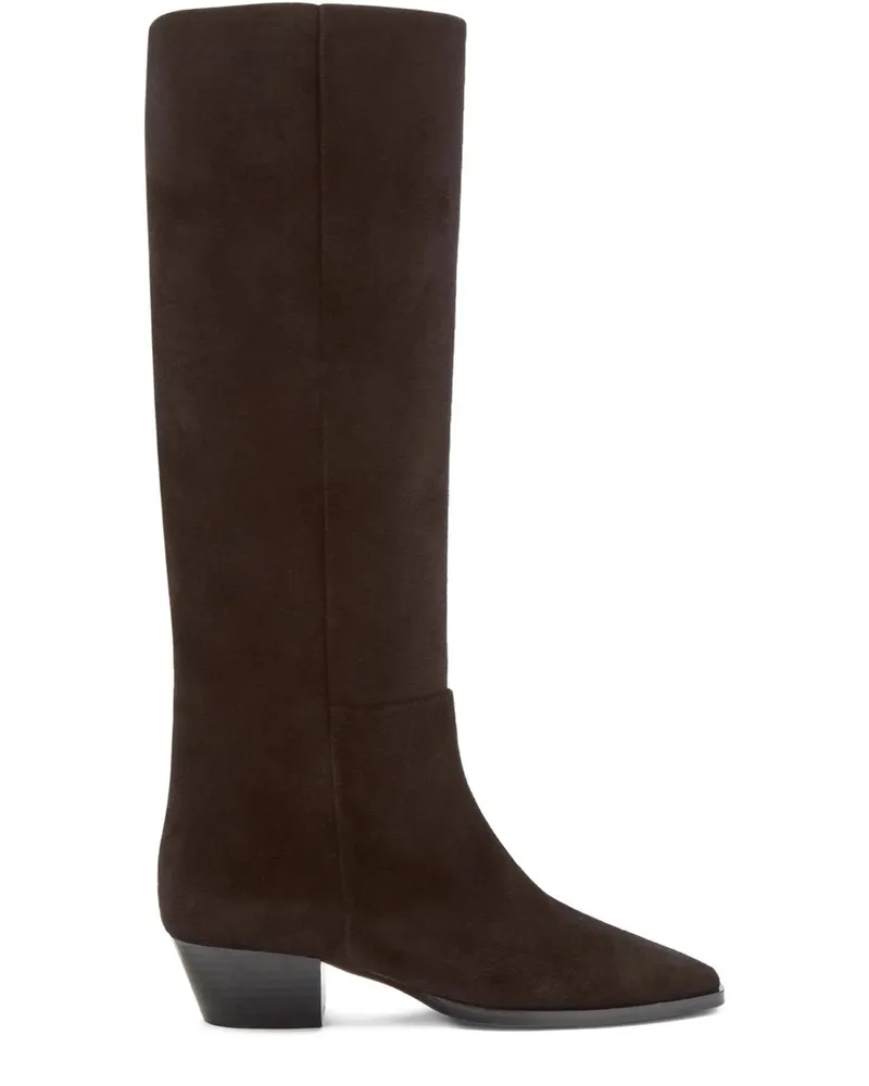 aeyde Medea Cow Suede Leather Moka Braun