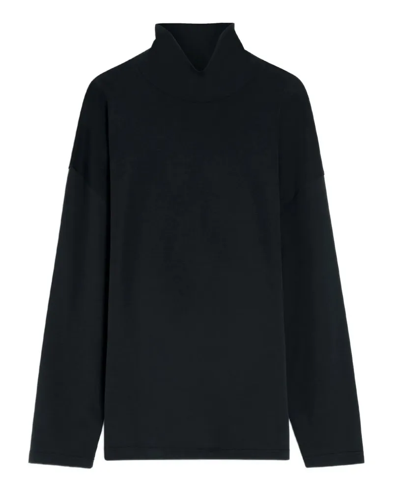 Christophe Lemaire Relaxed Mock Neck T-shirt Schwarz