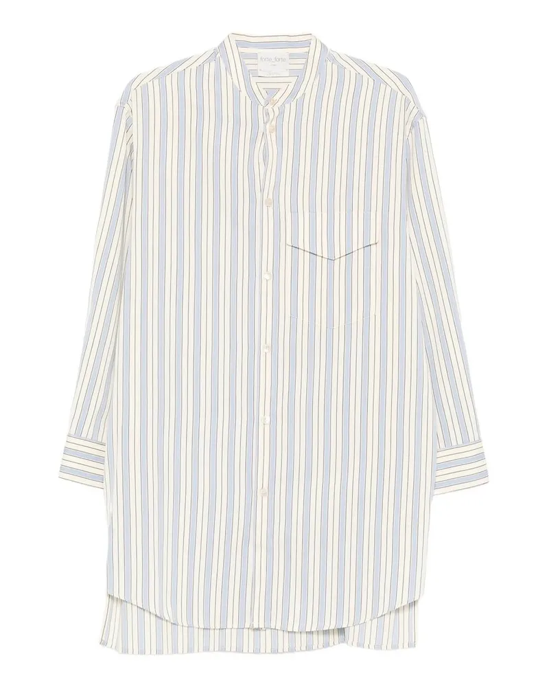 forte_forte Camicione Riga Gessata Contemporary Cotton Mehrfarbig
