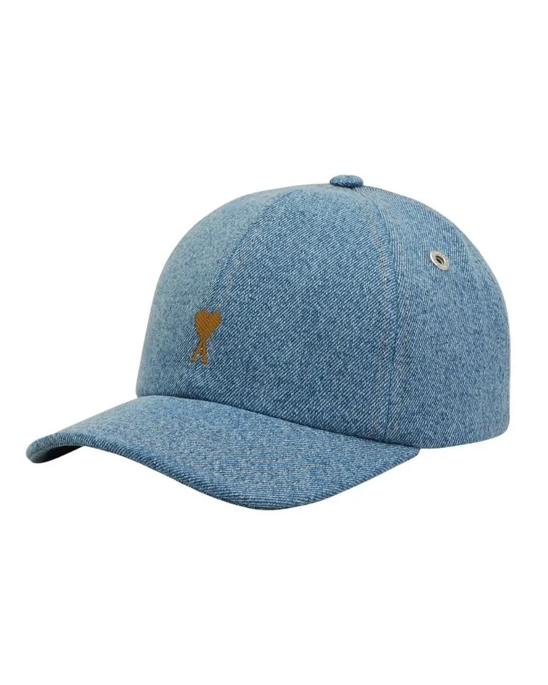 AMI Paris Tabacco Ami de Coeur Embroidery Cap Blau