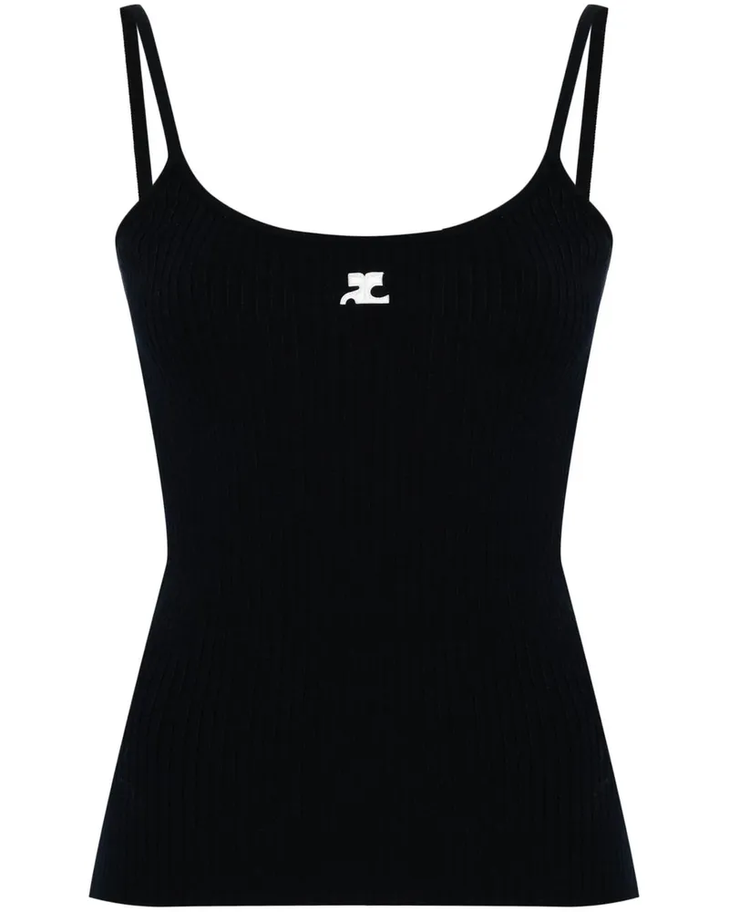 Courrèges Reedition Knit Tank Top Blau