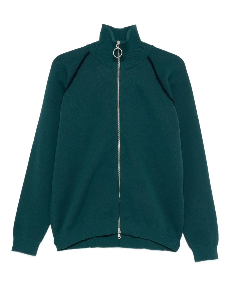 1989 STUDIO Full Zip Raglan Sweater Grün