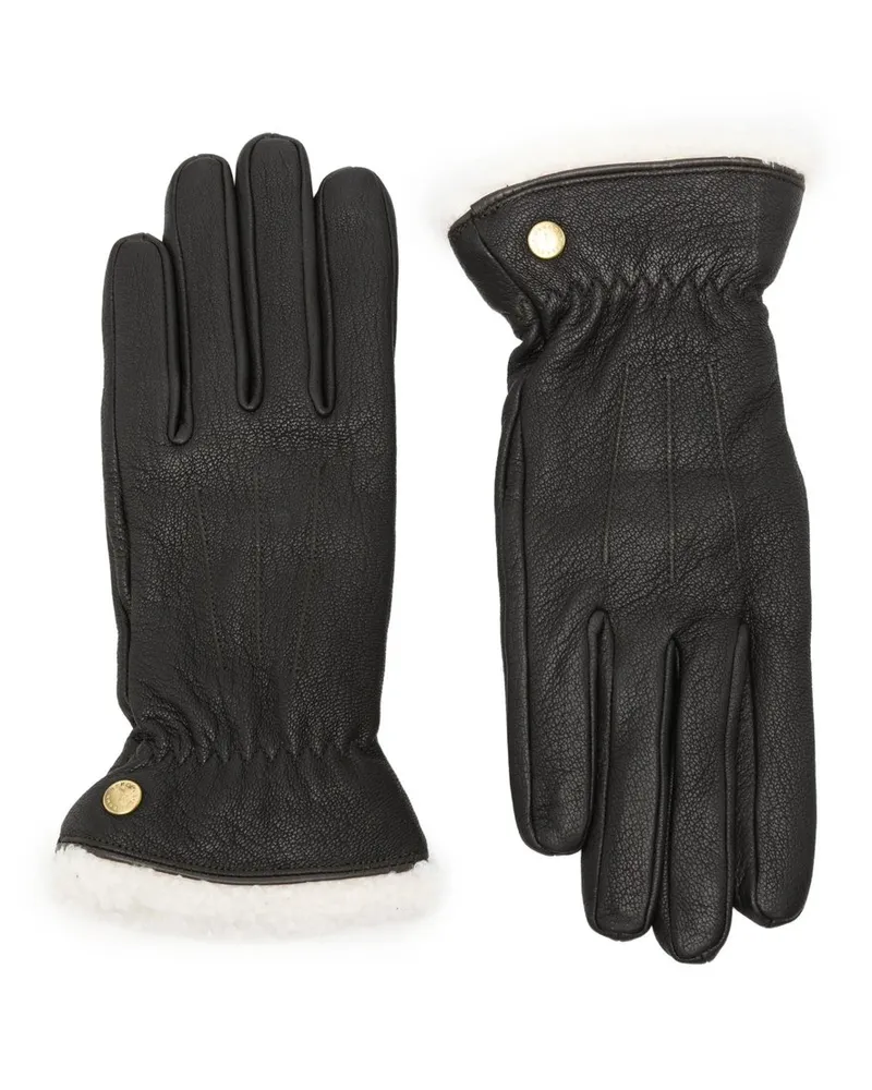 Barbour Bainford Leather Gloves Braun