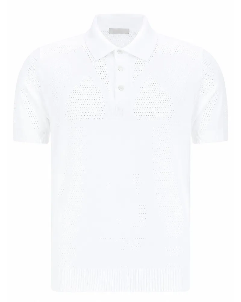 Roberto Collina Polo mc Punto Rete 261mya13224 Weiß