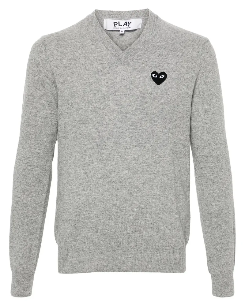 Comme des Garçons u Sweater Black Emblem Knit Grau