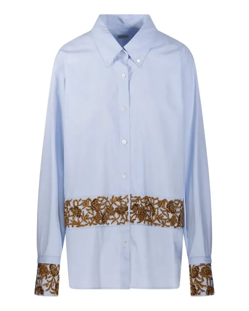 Dries van Noten Cheers Bis Emb 4314 W.w.shirt Lblu Mehrfarbig
