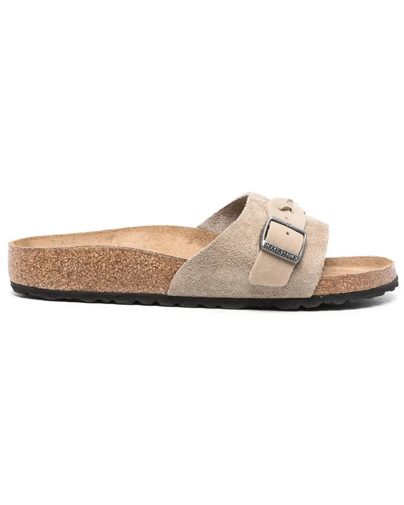 Birkenstock Oita Braided Taupe, Suede Leather 1026730 Grau
