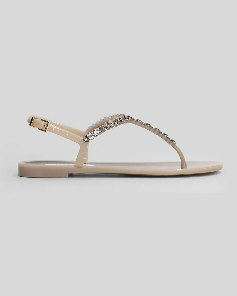 Menghi 102/sw Bianca Jelly Flat Sandal Beige