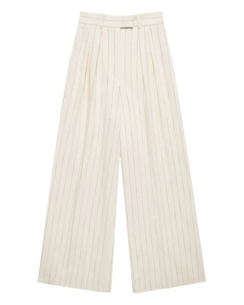 Anine Bing Lou Trouser - Cream And Black Stripe Mehrfarbig