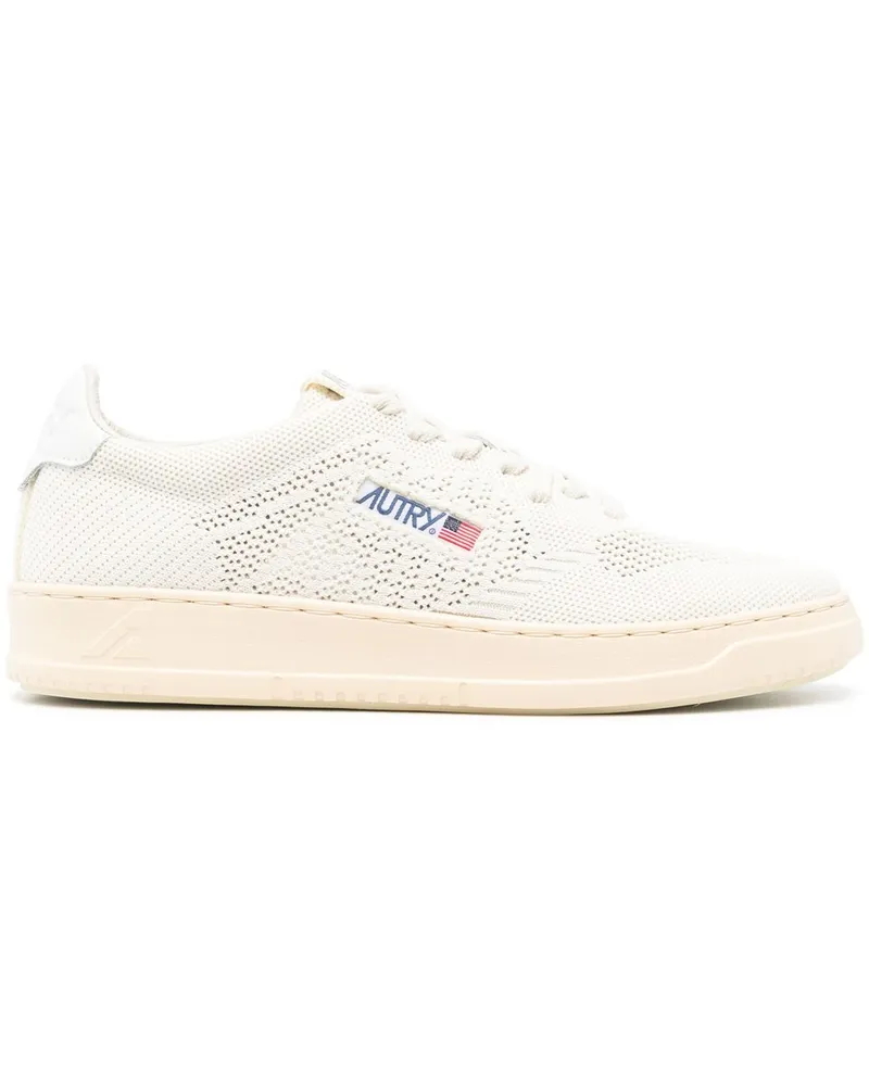AUTRY Easeknit Low Herren Strick/Leder Weiß/Elfenbein Eklmkn08 Weiß