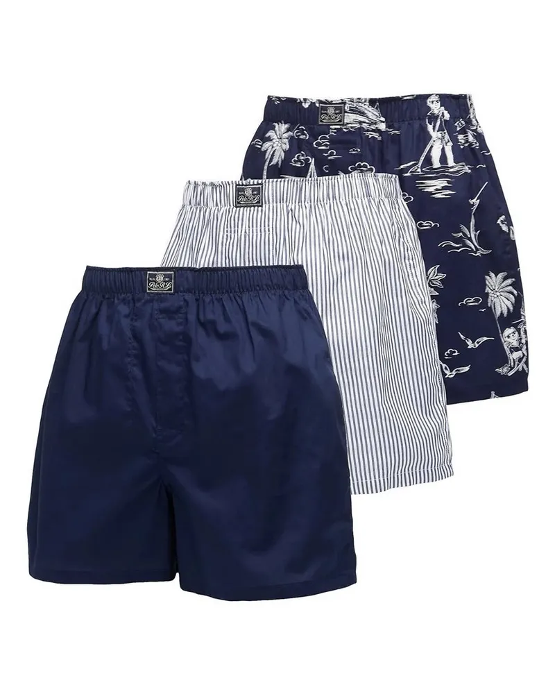 Ralph Lauren 3 Pack Boxer Blau