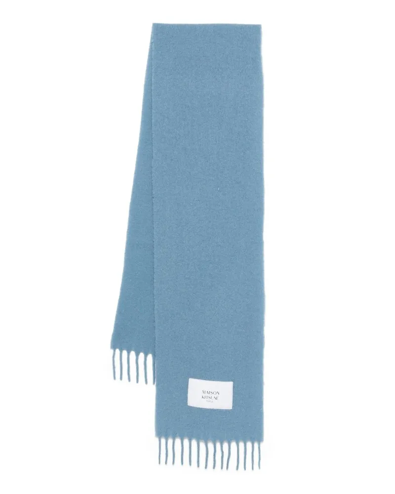Kitsuné Alpaca Scarf Blau