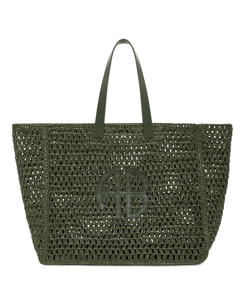 Anine Bing Large Rio Tote  Olive Grün