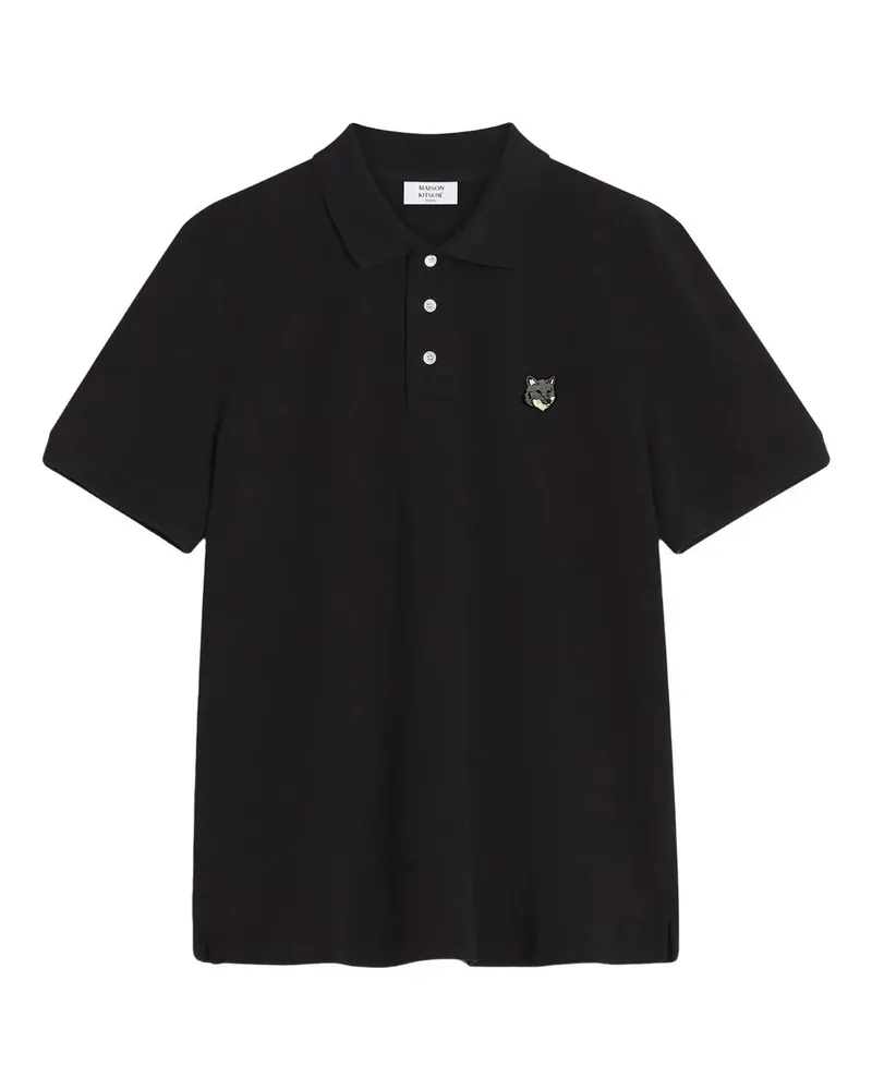 Kitsuné Fox Head Comfort Polo Schwarz