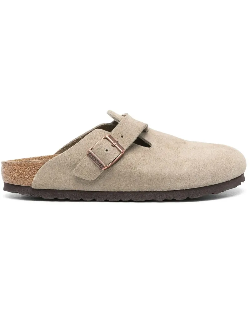 Birkenstock Boston Taupe, Suede Leather Grau