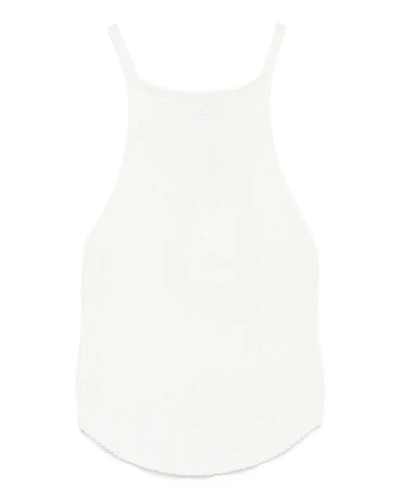 Courrèges Circle Rib Knit Top Weiß