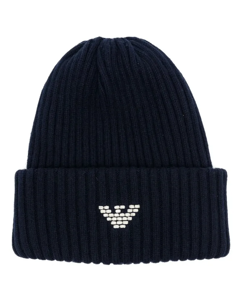 Emporio Armani Beanie Hat Blau
