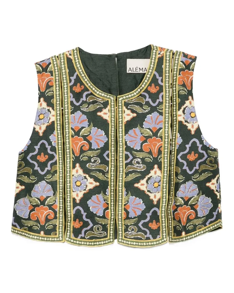 ALEMAIS Oasira Embellished Top Mehrfarbig