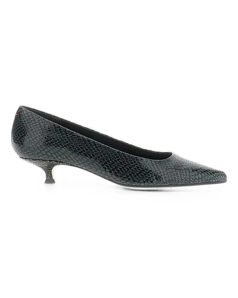aeyde Cari Mini Snake Print Calf Leather Moss Mehrfarbig